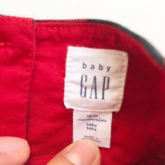 Babygap red/black buffalo plaid ruffle dress EUC 18-24 months - Picture 4 of 5